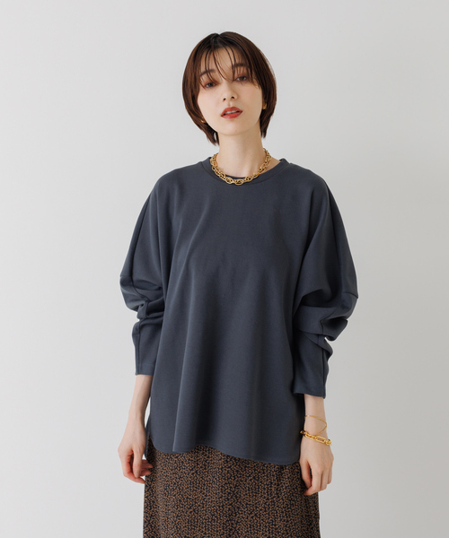 Rouge vif Anna（ルージュヴィフアンナ）の「ダンボールフォルムプルオーバー（スウェット・レディース・ホワイト/チャコールグレー/ベージュ・フリー）」の3枚目の写真