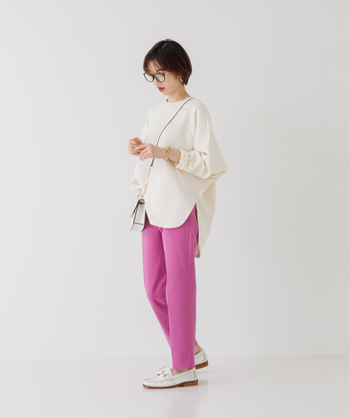 Rouge vif Anna（ルージュヴィフアンナ）の「ダンボールフォルムプルオーバー（スウェット・レディース・ホワイト/チャコールグレー/ベージュ・フリー）」の8枚目の写真