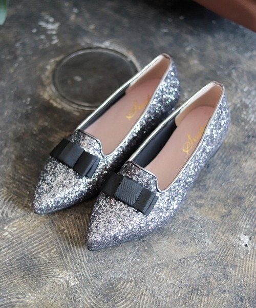 SESTO(セスト)の「ポインテッドトゥローヒールリボンローファーパンプス(パンプス・レディース・シルバー/チェック/ブラック・24.5cm/22.5cm/23.0cm/23.5cm/25.0cm/24.0cm)」の13枚目の写真