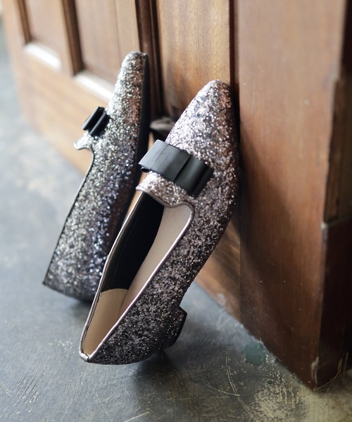 SESTO(セスト)の「ポインテッドトゥローヒールリボンローファーパンプス(パンプス・レディース・シルバー/チェック/ブラック・24.5cm/22.5cm/23.0cm/23.5cm/25.0cm/24.0cm)」の14枚目の写真