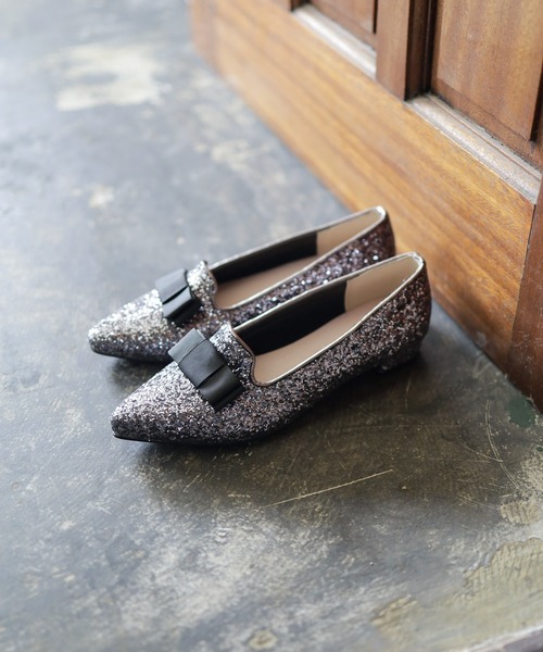 SESTO(セスト)の「ポインテッドトゥローヒールリボンローファーパンプス(パンプス・レディース・シルバー/チェック/ブラック・24.5cm/22.5cm/23.0cm/23.5cm/25.0cm/24.0cm)」の15枚目の写真