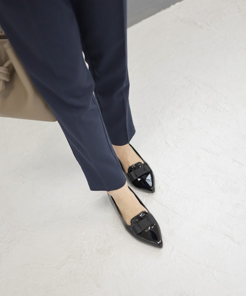 SESTO(セスト)の「ポインテッドトゥローヒールリボンローファーパンプス(パンプス・レディース・シルバー/チェック/ブラック・24.5cm/22.5cm/23.0cm/23.5cm/25.0cm/24.0cm)」の21枚目の写真