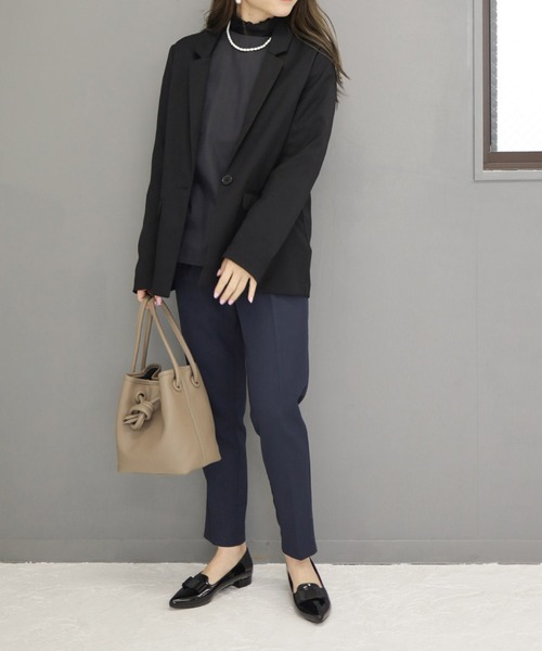 SESTO(セスト)の「ポインテッドトゥローヒールリボンローファーパンプス(パンプス・レディース・シルバー/チェック/ブラック・24.5cm/22.5cm/23.0cm/23.5cm/25.0cm/24.0cm)」の8枚目の写真