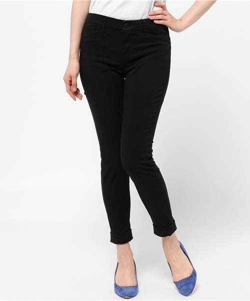 J BRAND（ジェイブランド）の「(J.BRAND) 8020V080 ANJA LUXE SATEEN CUFF CROP（その他パンツ・レディース・ブルー/グレー系その他/ブラック・23/24/22/26/27/25）」の2枚目の写真