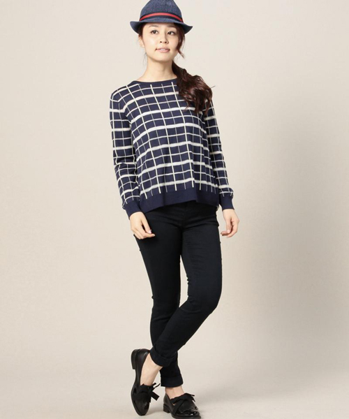J BRAND（ジェイブランド）の「(J.BRAND) 8020V080 ANJA LUXE SATEEN CUFF CROP（その他パンツ・レディース・ブルー/グレー系その他/ブラック・23/24/22/26/27/25）」の14枚目の写真