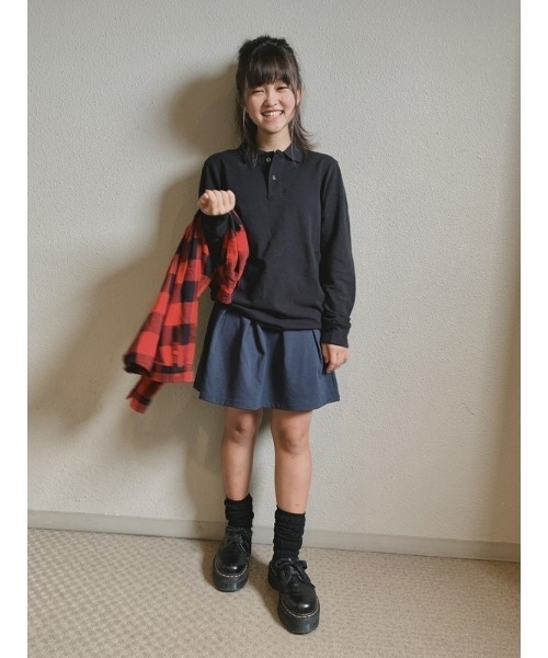 GAP（ギャップ）の「長袖ユニホーム ポロシャツ (キッズ)（ポロシャツ・キッズ・ホワイト/ブラック/グレー/インディゴブルー・160cm/150cm/130cm/110cm/120cm/140cm）」の10枚目の写真