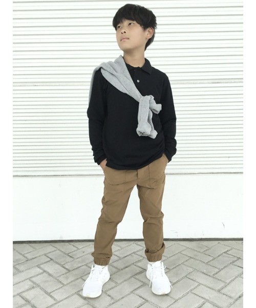 GAP（ギャップ）の「長袖ユニホーム ポロシャツ (キッズ)（ポロシャツ・キッズ・ホワイト/ブラック/グレー/インディゴブルー・160cm/150cm/130cm/110cm/120cm/140cm）」の11枚目の写真