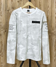 AVIREX | フェイドウォッシュ 長袖 ファティーグ Tシャツ(Tシャツ/カットソー)