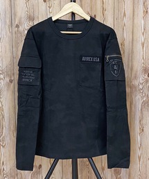 AVIREX | フェイドウォッシュ 長袖 ファティーグ Tシャツ(Tシャツ/カットソー)