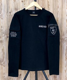 AVIREX（アヴィレックス）の「フェイドウォッシュ 長袖 ファティーグ Tシャツ（Tシャツ/カットソー）」