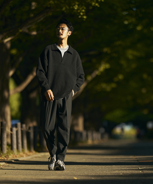 EDIFICE（エディフィス）の「"E"TROUSERS（E-3） ツイル テーパード イージーパンツ（スラックス・メンズ・ブラック/ベージュ/カーキ・SMALL/MEDIUM/LARGE）」の17枚目の写真