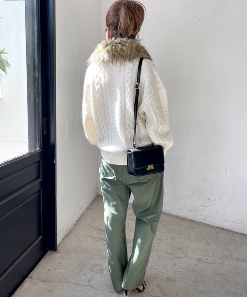 Spick & Span（スピックアンドスパン）の「ハミルトンケーブルカーディガン（カーディガン/ボレロ・レディース・グレー/アイボリー・FREE）」の14枚目の写真