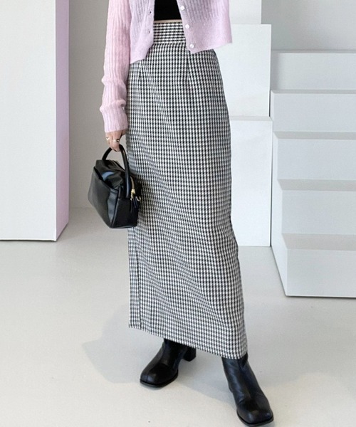 Heather（ヘザー）の「バックスリットIラインスカート　166083（スカート・レディース・ブラック/アイボリー/ブラック系その他・S/M）」の3枚目の写真