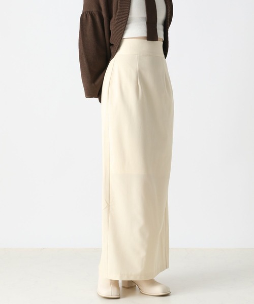 Heather（ヘザー）の「バックスリットIラインスカート　166083（スカート・レディース・ブラック/アイボリー/ブラック系その他・S/M）」の2枚目の写真