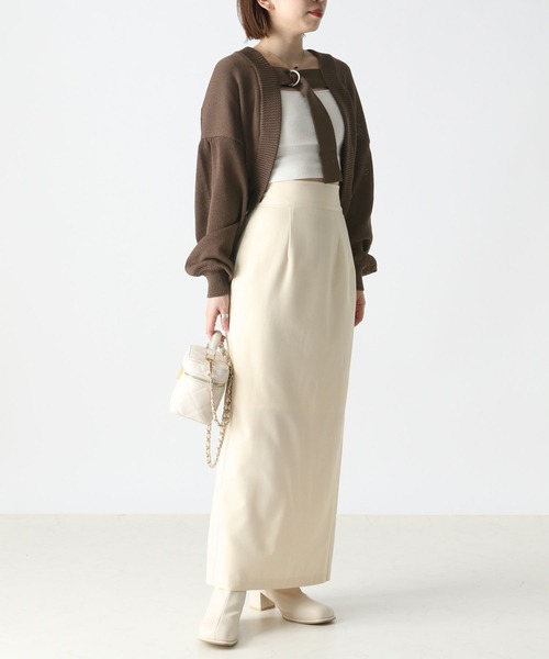 Heather（ヘザー）の「バックスリットIラインスカート　166083（スカート・レディース・ブラック/アイボリー/ブラック系その他・S/M）」の4枚目の写真