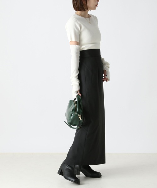 Heather（ヘザー）の「バックスリットIラインスカート　166083（スカート・レディース・ブラック/アイボリー/ブラック系その他・S/M）」の8枚目の写真
