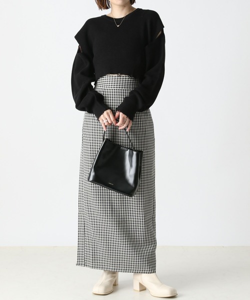 Heather（ヘザー）の「バックスリットIラインスカート　166083（スカート・レディース・ブラック/アイボリー/ブラック系その他・S/M）」の10枚目の写真