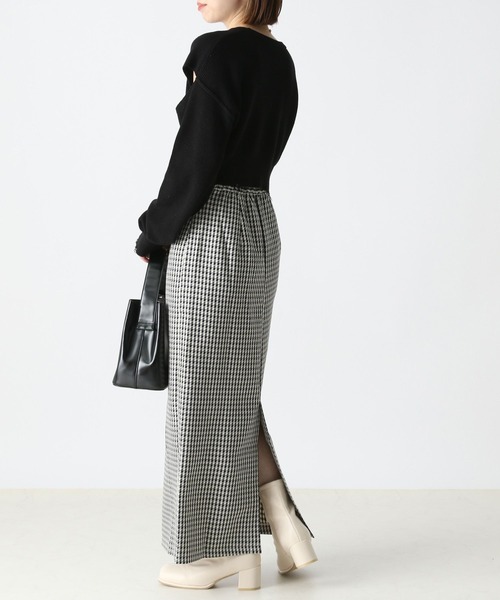 Heather（ヘザー）の「バックスリットIラインスカート　166083（スカート・レディース・ブラック/アイボリー/ブラック系その他・S/M）」の11枚目の写真