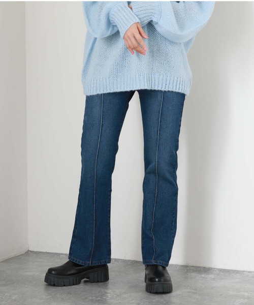 archives（アルシーヴ）の「センターシームデニム（デニムパンツ・レディース・ブルー/ブラック・SMALL/MEDIUM）」の5枚目の写真