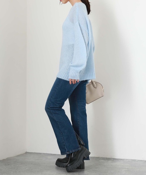 archives（アルシーヴ）の「センターシームデニム（デニムパンツ・レディース・ブルー/ブラック・SMALL/MEDIUM）」の6枚目の写真