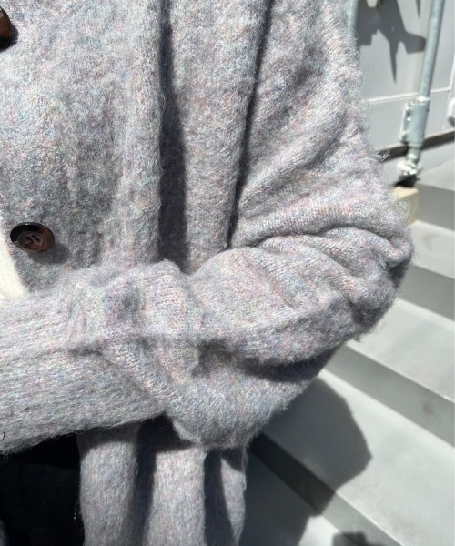 nemne store（ネンネストア）の「【低身長用サイズあり】MIXカラー起毛ロングカーディガン（カーディガン/ボレロ・レディース・グレー/ブラウン/パープル・SMALL/MEDIUM）」の6枚目の写真