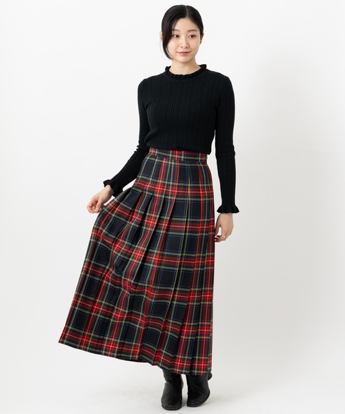 美品　O'NEILL OF DUBLIN　US10　マキシ丈　プリーツスカート セール】O'NEIL OF DUBLIN オニールオブダブリン リネン100