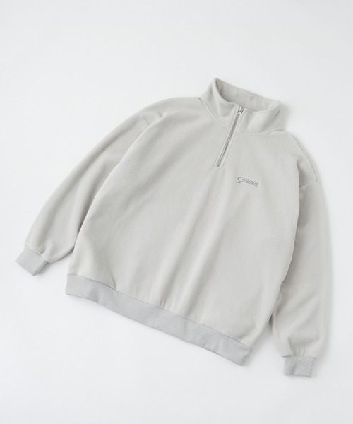 Snap club（スナップクラブ）の「【Snap club】ハーフジップフリースプルオーバー（スウェット・レディース・ピンク系/ブラック/ブルー/イエロー/レッド/グリーン/ライトグレー/オレンジ/ライトブルー/ピンク/ネイビー系/ベージュ系/ダークネイビー/ブラック系・XL/M/L）」の16枚目の写真