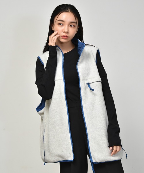 Starting Over（スターティングオーバー）の「マイクロフリースリバーシブル配色ベスト（ベスト・メンズ・ブラック/グリーン/モカ/オートミール・M/L/XL）」の4枚目の写真