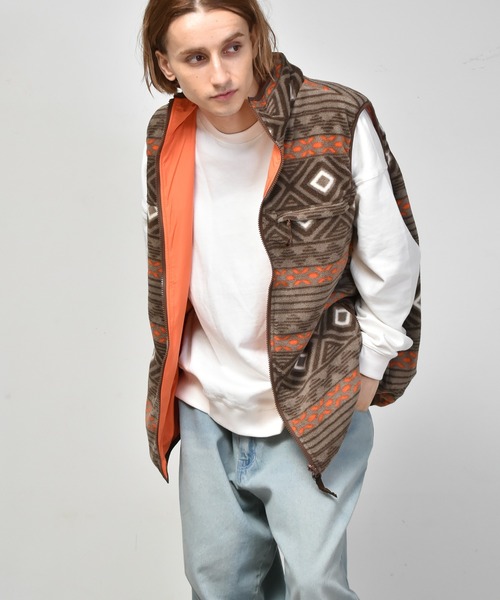 Starting Over（スターティングオーバー）の「マイクロフリースリバーシブル配色ベスト（ベスト・メンズ・ブラック/グリーン/モカ/オートミール・M/L/XL）」の3枚目の写真