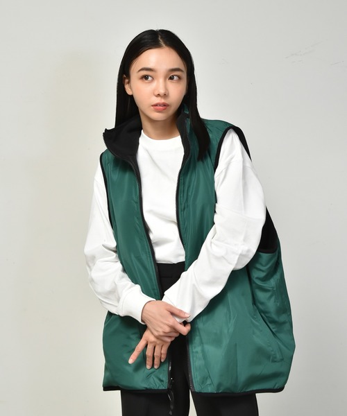 Starting Over（スターティングオーバー）の「マイクロフリースリバーシブル配色ベスト（ベスト・メンズ・ブラック/グリーン/モカ/オートミール・M/L/XL）」の15枚目の写真