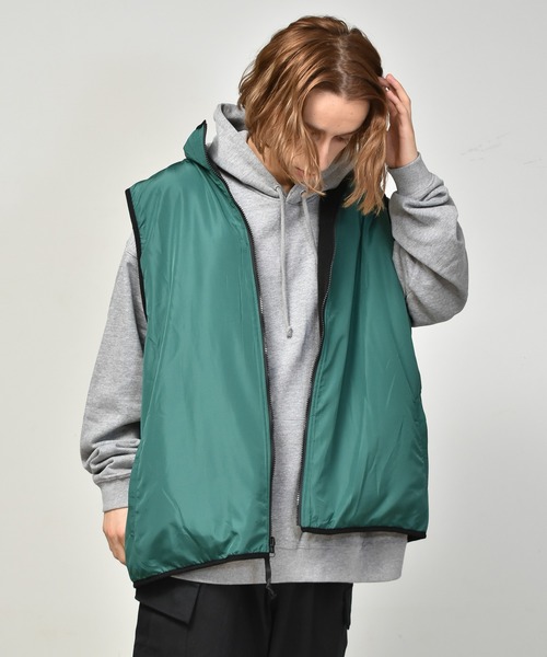 Starting Over（スターティングオーバー）の「マイクロフリースリバーシブル配色ベスト（ベスト・メンズ・ブラック/グリーン/モカ/オートミール・M/L/XL）」の22枚目の写真