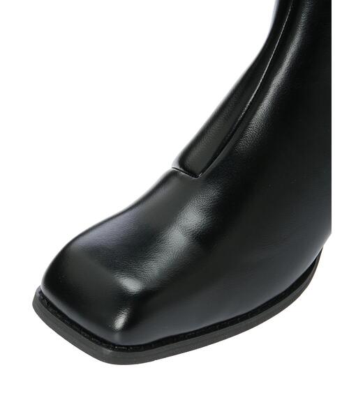 Green　Parks（グリーンパークス）の「・rich blue スクエアトウショートブーツ（ブーツ・レディース・ブラック・LL/S/M/L）」の13枚目の写真