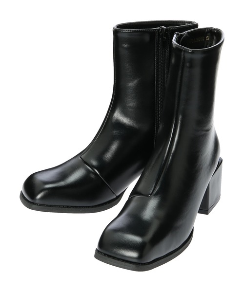 Green　Parks（グリーンパークス）の「・rich blue スクエアトウショートブーツ（ブーツ・レディース・ブラック・LL/S/M/L）」の8枚目の写真