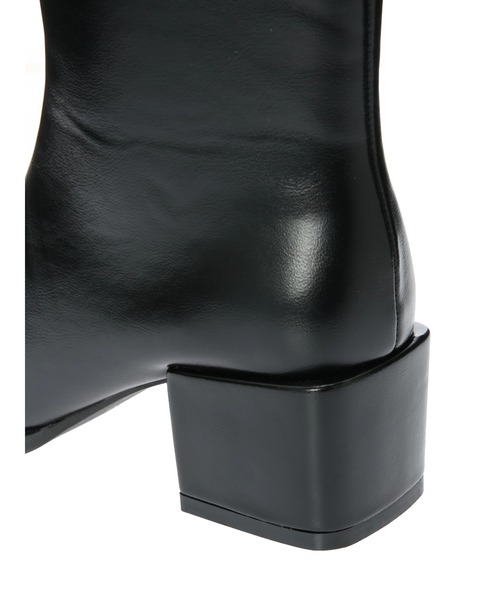 Green　Parks（グリーンパークス）の「・rich blue スクエアトウショートブーツ（ブーツ・レディース・ブラック・LL/S/M/L）」の6枚目の写真