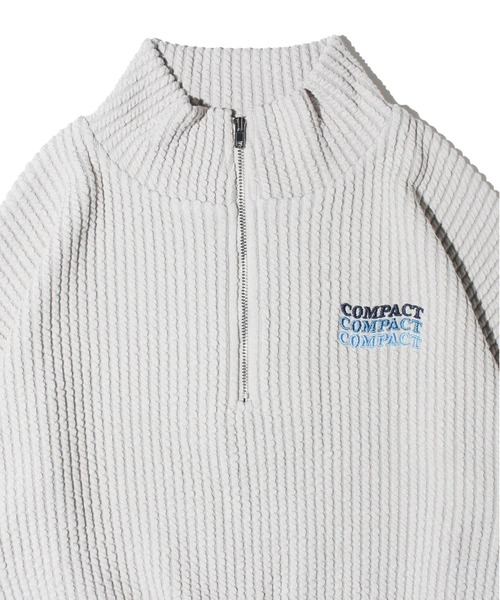 one way（ワンウェイ）の「ハーフジップリブトップス（Tシャツ/カットソー・レディース・ライトグレー/ブラック/ライトブルー/パープル・FREE）」の5枚目の写真