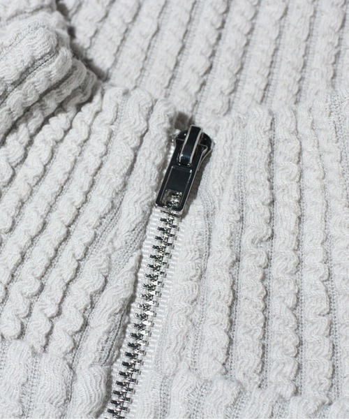 one way（ワンウェイ）の「ハーフジップリブトップス（Tシャツ/カットソー・レディース・ライトグレー/ブラック/ライトブルー/パープル・FREE）」の8枚目の写真