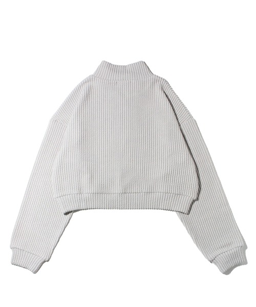 one way（ワンウェイ）の「ハーフジップリブトップス（Tシャツ/カットソー・レディース・ライトグレー/ブラック/ライトブルー/パープル・FREE）」の11枚目の写真