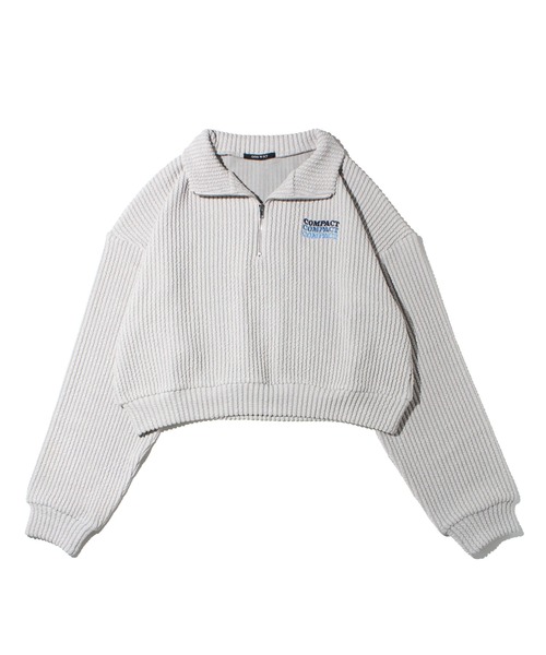 one way（ワンウェイ）の「ハーフジップリブトップス（Tシャツ/カットソー・レディース・ライトグレー/ブラック/ライトブルー/パープル・FREE）」の12枚目の写真