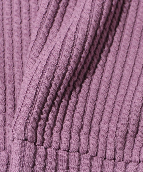 one way（ワンウェイ）の「ハーフジップリブトップス（Tシャツ/カットソー・レディース・ライトグレー/ブラック/ライトブルー/パープル・FREE）」の14枚目の写真