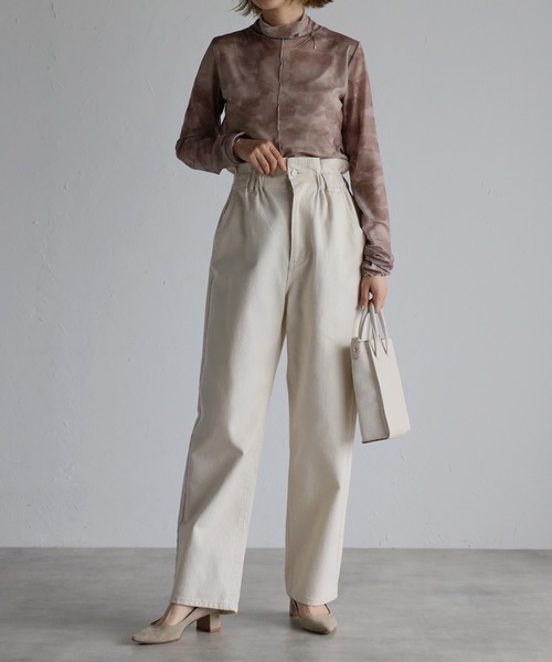 amini(アミニ)の「【2022 A/W】ハイネックシアーインナー(Tシャツ/カットソー・レディース・オレンジ/ピンク/ブルー/グレイッシュベージュ・MEDIUM)」の8枚目の写真
