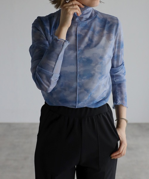 amini(アミニ)の「【2022 A/W】ハイネックシアーインナー(Tシャツ/カットソー・レディース・オレンジ/ピンク/ブルー/グレイッシュベージュ・MEDIUM)」の19枚目の写真