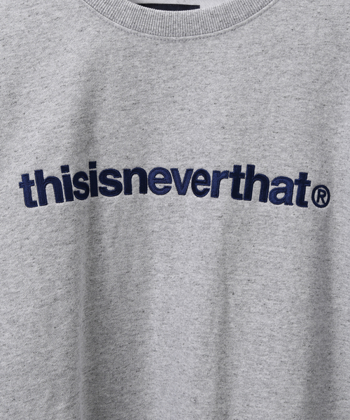 thisisneverthat t-logo crewneck グレー　Mサイズ thisisneverthat T-logo Crewneck in Heather Grey | FWRD