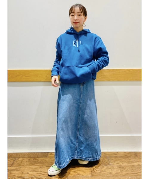 GAP（ギャップ）の「Aラインデニムマキシスカート（デニムスカート・レディース・ライトインディゴブルー・0/2/4/6/8/10/00/000）」の6枚目の写真