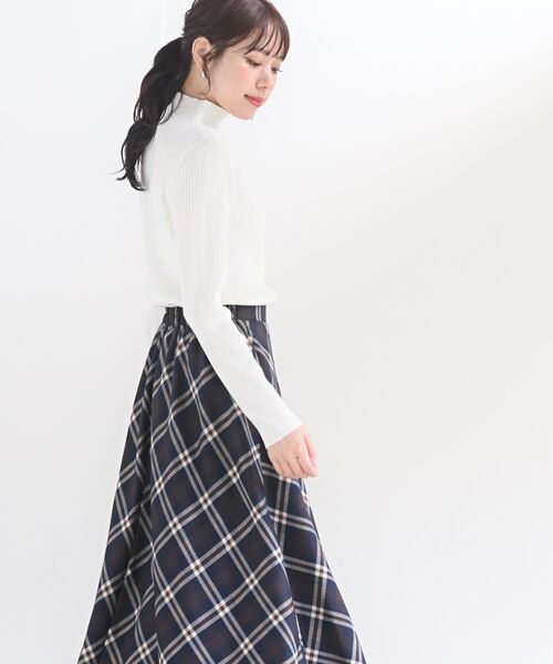 rps(アールピーエス)の「ボトルネックリブニットプルオーバー(ニット/セーター・レディース・ブラック/ベージュ/アイボリー/パープル/オフホワイト/ミント/杢グレー・L/M)」の15枚目の写真