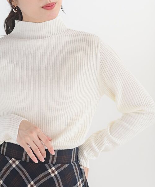 rps(アールピーエス)の「ボトルネックリブニットプルオーバー(ニット/セーター・レディース・ブラック/ベージュ/アイボリー/パープル/オフホワイト/ミント/杢グレー・L/M)」の18枚目の写真