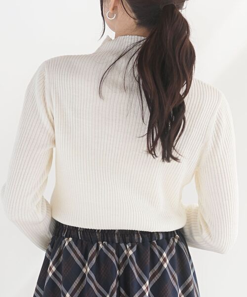 rps(アールピーエス)の「ボトルネックリブニットプルオーバー(ニット/セーター・レディース・ブラック/ベージュ/アイボリー/パープル/オフホワイト/ミント/杢グレー・L/M)」の20枚目の写真