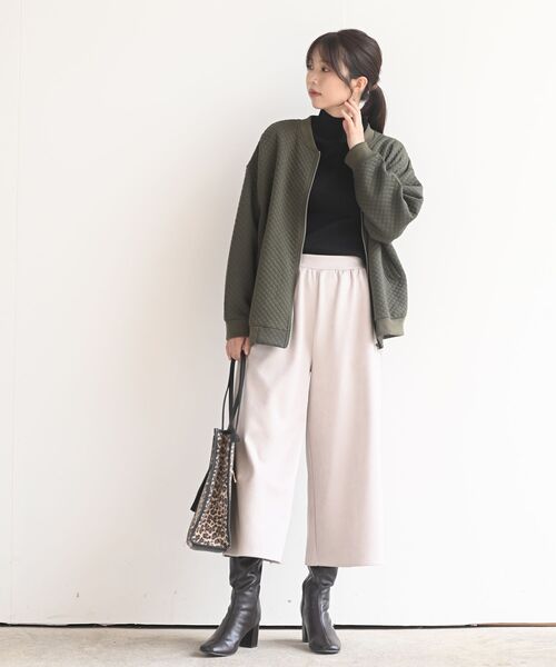 rps(アールピーエス)の「ボトルネックリブニットプルオーバー(ニット/セーター・レディース・ブラック/ベージュ/アイボリー/パープル/オフホワイト/ミント/杢グレー・L/M)」の12枚目の写真