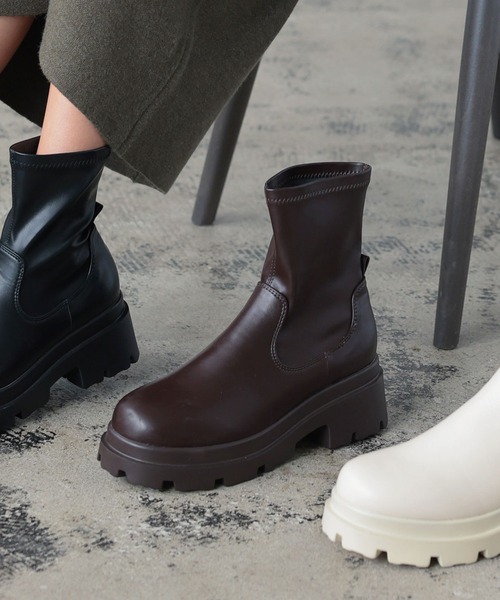 チャンキースキンブーツ（ブーツ）｜KOBE LETTUCE（コウベレタス）の