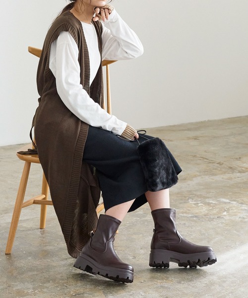 チャンキースキンブーツ（ブーツ）｜KOBE LETTUCE（コウベレタス）の