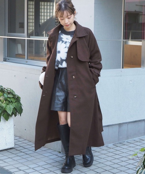 tiptop(ティップトップ)の「【2サイズ展開・web限定アイテム】袖ベルト付きトレンチコート(トレンチコート・レディース・グレイッシュベージュ/ブラウン/ブラウン系その他/ブラック/チャコールグレー・M/S)」の20枚目の写真